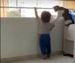 Кошка спасла ребенка от падения с балкона и попала на видео