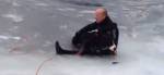 Бесстрашный норвежец вытащил из ледяной воды пса